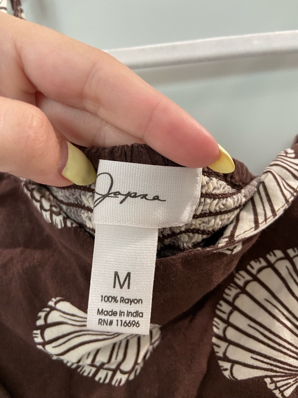 Japra Brown Shell-Print Two-Piece Set - Picture 3 of 3
